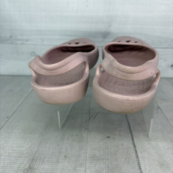 Crocs MALINDI Pink Slingback Slip On Round Closed Toe Ballet Flat Shoes Size 10 - Picture 5 of 16